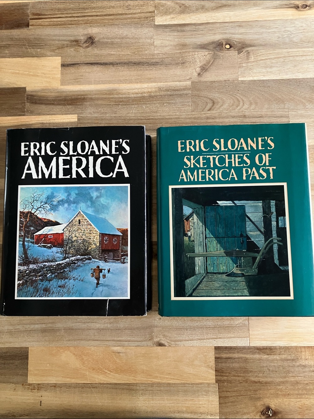 Bundle of Two Eric Sloane Hardcover Books - America and Sketches of America Past